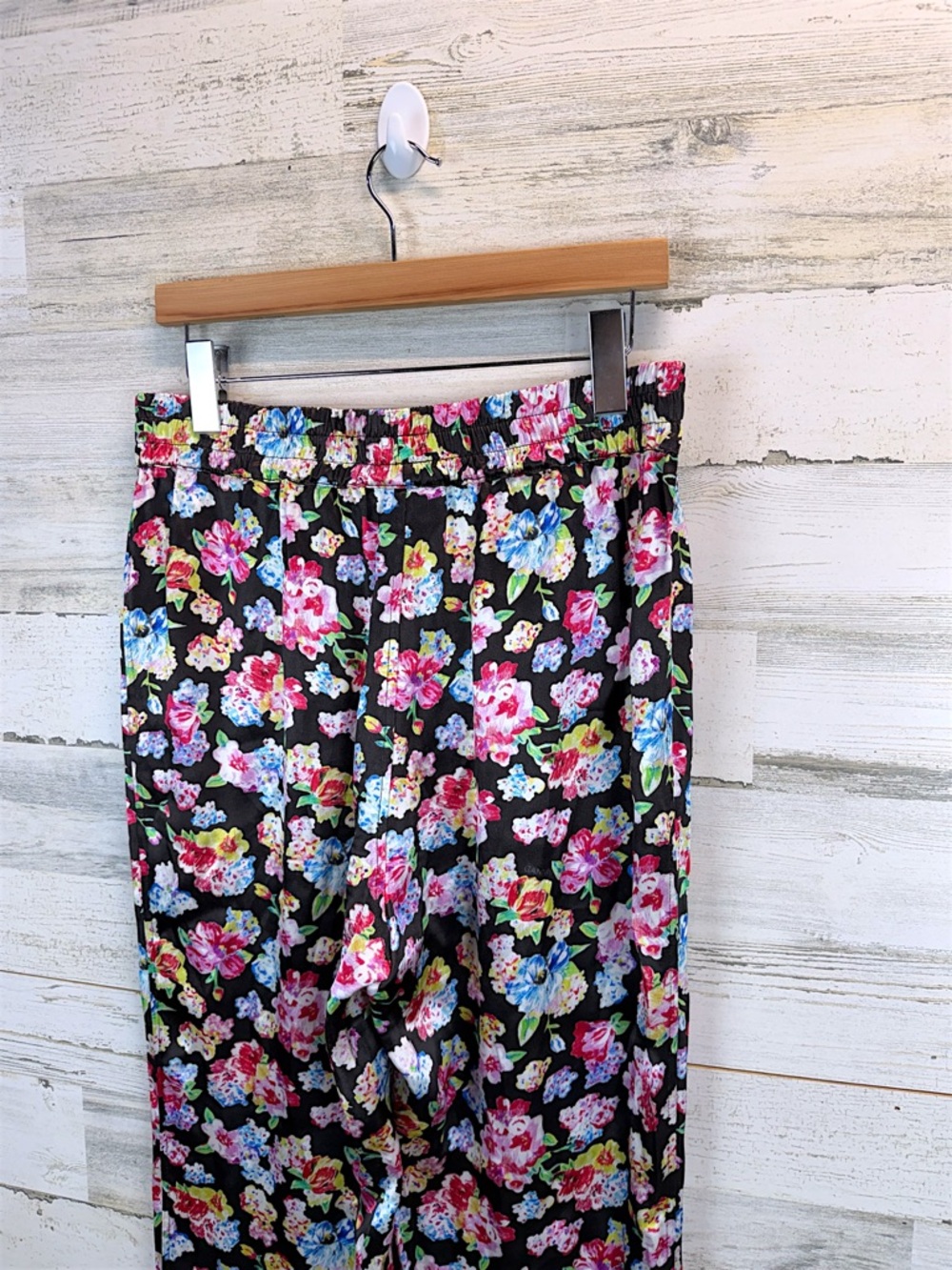 GANNI Floral Satin Pants Wide Leg Y2K Coquette Cottagecore Sz 38 - Picture 9 of 15